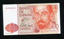 tu_bazar  BILLETE 2000   PESETAS 1980 CON SERIE SC SIN CIRCULAR comprar usado  Enviando para Brazil