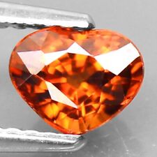 1.10ct.FIRE YELLOW ORANGE ZIRCON TANZANIA UNHEATED NATURAL GEMSTONE LOVELY HEART for sale  USA