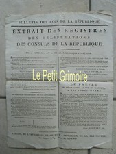 PLACARD 1802 : NAPOLEON BONAPARTE CONSUL A VIE ? comprar usado  Enviando para Brazil