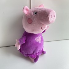 Boneca de pelúcia Peppa Pig Just Play rosa porco roxo vestido coração recheado 16" comprar usado  Enviando para Brazil