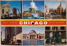 VINTAGE UNUSED 1950'S CHICAGO 33 FLEXI DISC RECORD MUSICAL POSTCARD CO 9" x 6" comprar usado  Enviando para Brazil