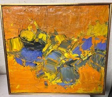 Pintura abstrata vintage Robert Flock 1964 "Neagha" artista de Nova York 1928-2017 comprar usado Pintura abstrata vintage Robert Flock 1964 "Neagha" artista de Nova York 1928-2017 comprar usado  Enviando para Brazil