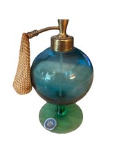 Frasco atomizador de perfume vintage Irice Imports azul/verde, usado comprar usado  Enviando para Brazil