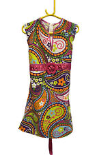 Vestido hippie feminino anos 60/70’s estampa paisley, 140cm - idade 8/9  comprar usado  Enviando para Brazil