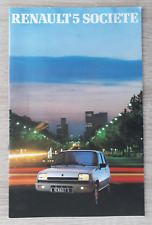 Renault societe brochure for sale  BOURNE
