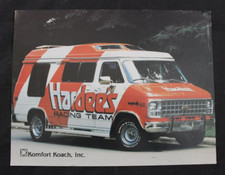 Folheto Hardee's Racing Team Comfort Koach Executive Series Chevy Van, usado comprar usado  Enviando para Brazil