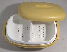 Coador a vapor Tupperware 1273 1274 1275 colheita ouro microondas arroz vegetal, usado comprar usado  Enviando para Brazil