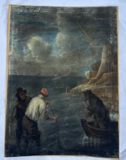 Antique seascape gouache for sale  Boise