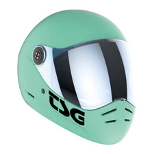 Capacete facial completo TSG Pass 2.0 com viseira bônus, skate, cetim azul perfeito comprar usado  Enviando para Brazil