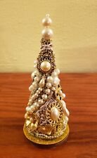 Único árbol de Navidad navideño con joyas hecho a mano joyería vintage árbol pueblo segunda mano  Embacar hacia Mexico