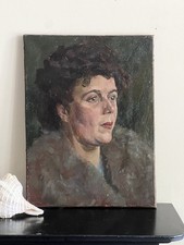 Pintura al óleo vintage retrato mujer desnuda doble cara segunda mano  Embacar hacia Mexico