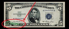 1953 $5 certificado prata nota offset erro de impressão UA comprar usado  Enviando para Brazil