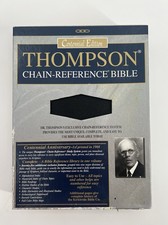 Kirkbride Thompson Chain-Reference Bible Blk Leather KVJ Centennial Edition NEW comprar usado  Enviando para Brazil
