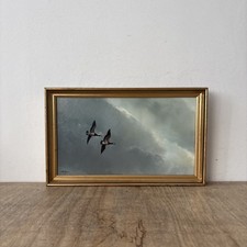 Vintage Rustykalny olej na pokładzie „Flight of the Canada Geese” James J Allen Obraz na sprzedaż  Wysyłka do Poland