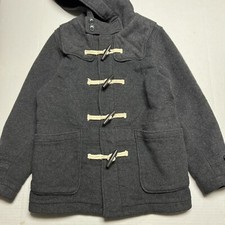 Casaco de viagem com capuz GAP KIDS mistura de lã cinza urze alternar e fechar com zíper GG comprar usado  Enviando para Brazil