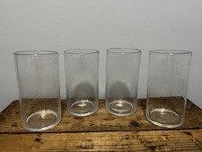 Copos de vidro transparente soprado à mão bolhas controladas 5 3/4” de altura X 3” conjunto de 4 comprar usado  Enviando para Brazil