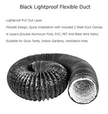 Mangueira de duto Lootich 6 polegadas X 8 pés preta duto de ventilação resistente, usado comprar usado Mangueira de duto Lootich 6 polegadas X 8 pés preta duto de ventilação resistente, usado comprar usado  Enviando para Brazil