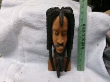 ** Vintage - ESCULPIDO À MÃO EM MADEIRA - BUSTO Figura - Parece Bob Marley - Bom ** comprar usado ** Vintage - ESCULPIDO À MÃO EM MADEIRA - BUSTO Figura - Parece Bob Marley - Bom ** comprar usado  Enviando para Brazil