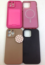 Lote 4 capas de telefone Apple iPhone 13 Pro Max simples usadas multicoloridas comprar usado  Enviando para Brazil