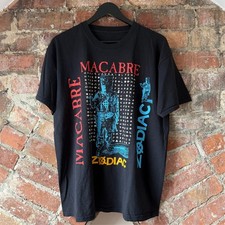 Camiseta Macabre Zodiac Killer Extreme Metal Heavy Rock Band Tour Rara Extra Grande comprar usado  Enviando para Brazil