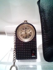 Vintage LUCH, MINI Relógio Mecânico Despertador de Viagem de Bolso, URSS-1970º comprar usado  Enviando para Brazil