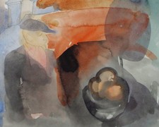Original watercolour figure for sale  WIRRAL