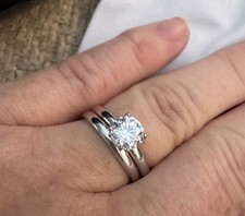 Diamonique 1ct platinum for sale  LEATHERHEAD