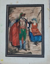 Briganti litografia epoca usato  Imperia
