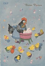 Cartolina augurale pasqua usato  Ticengo