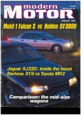 MODERN MOTOR revista de carro janeiro 1989 Ford Sierra Alfa Romeo 75 Holden Camira comprar usado  Enviando para Brazil