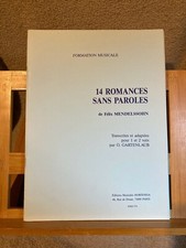 Mendelssohn romances paroles d'occasion  Rennes