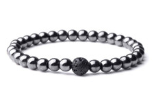 Bracelet perles hématite d'occasion  Bordeaux-