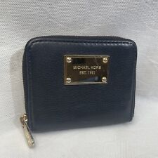 Usado, Cartera Michael Kors Negra De Colección Logo Original Estuche para Tarjetas Pequeño Acentos Dorados Cremallera segunda mano  Embacar hacia Argentina