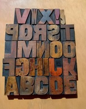 Chunky wooden letterpress for sale  LONDON