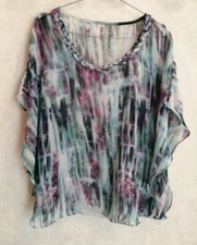 Poncho bleu polyester d'occasion  Bourg-de-Thizy