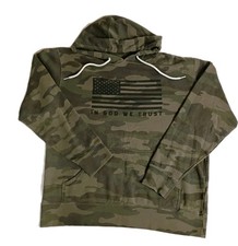 Usado, Moletom com capuz camuflado In God We Trust tamanho L peito 23 comprimento 26 manga 24 usado. comprar usado  Enviando para Brazil