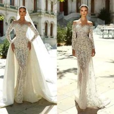 Vestidos de noiva sereia de renda vestido de noiva trem destacável vestido de noiva comprar usado  Enviando para Brazil