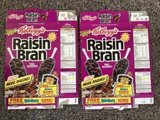 2 caixas de cereais vazias vintage 1994 Kellogg’s Raisin Bran Disney Bonkers comprar usado  Enviando para Brazil