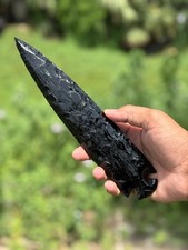 Flecha de obsidiana preta grande 10" | Flecha de cristal feita à mão | Pedra quebrada à mão, usado comprar usado Flecha de obsidiana preta grande 10" | Flecha de cristal feita à mão | Pedra quebrada à mão, usado comprar usado  Enviando para Brazil