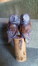 Carved wooden owls for sale  STOKE-ON-TRENT