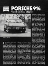 1972 Porsche 914 - Artigo original raro de teste de estrada comprar usado  Enviando para Brazil