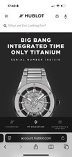 Hublot integrated time for sale  IPSWICH