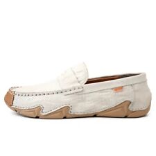 Sapatos casuais masculinos de couro genuíno mocassins slip-on sapatos de condução planos comprar usado  Enviando para Brazil