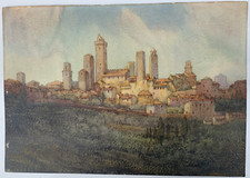 Aquarelle originale paysages d'occasion  Paris IX