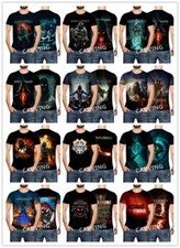 Camiseta manga curta moda casual estampa 3D banda de rock perturbada para mulheres/homens, usado comprar usado  Enviando para Brazil