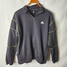 Jaqueta de atletismo Adidas masculina grande preta azul prime esporte atlético streetwear com zíper comprar usado  Enviando para Brazil