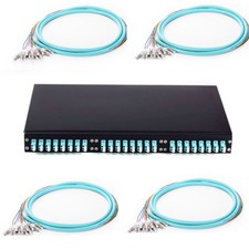 Panel de conexión de fibra LC de 24 puertos montaje en rack de 19"" cargado con coleta, adaptador LC-98 segunda mano  Embacar hacia Mexico