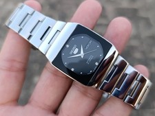 Relógio de pulso masculino japonês vintage Seiko 5 TV automático data do dia mostrador preto SS comprar usado Relógio de pulso masculino japonês vintage Seiko 5 TV automático data do dia mostrador preto SS comprar usado  Enviando para Brazil