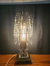 Vintage brass crystal for sale  Farmingdale