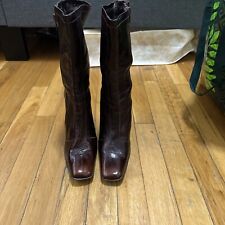 De Colección Steve Madden Elitee Marrón Botas Cuero Real Mujer Talla 8.5b, usado segunda mano  Embacar hacia Argentina